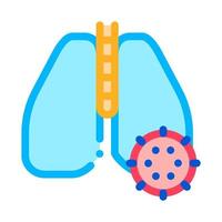 longen infectie icoon vector schets illustratie