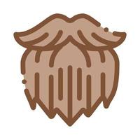 menselijk brutaal bossig baard icoon schets illustratie vector