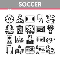 voetbal Amerikaans voetbal spel verzameling pictogrammen reeks vector