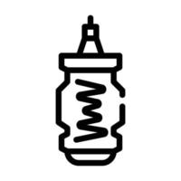 gas- centrifuge voor uranium verrijking lijn icoon vector illustratie