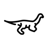 gallimimus dinosaurus lijn icoon vector illustratie teken