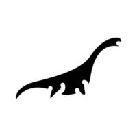 pliosauroïden dinosaurus glyph icoon vector illustratie teken