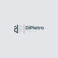 dp brief eerste logo ontwerp sjabloon vector illustratie