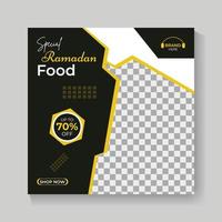 speciaal Ramadan voedsel uitverkoop sociaal media post sjabloon vector