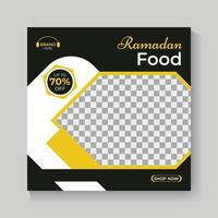 speciaal Ramadan voedsel uitverkoop sociaal media post sjabloon vector