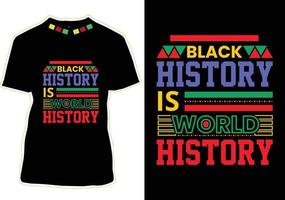 zwarte geschiedenis maand t-shirt ontwerp vector