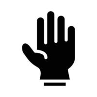bescherming handschoen glyph icoon vector illustratie geïsoleerd