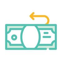 geld bankbiljet aankoop kleur icoon vector illustratie