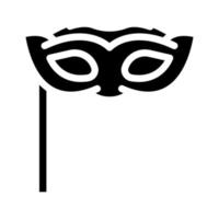 gelaats masker danser glyph icoon vector illustratie