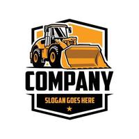 bulldozer verhuur bedrijf logo vector kunst geïsoleerd