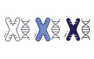 chromosoom, dna icoon vector