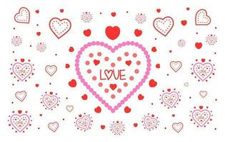 valentijnsdag dag element vrij, liefde vector bundel vrij, liefde vector patroon, hart clip art, liefde tekening, harten reeks