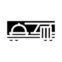 wagon restaurant glyph icoon vector illustratie