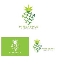 ananas logo ontwerp, vers fruit vector, plantage illustratie, fruit Product merk etiket vector