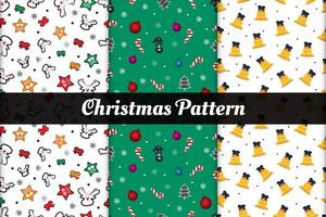 Kerstmis patronen naadloos achtergronden verzameling vector