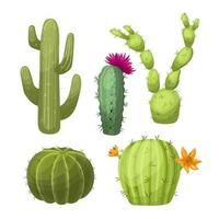 cactus toetje reeks tekenfilm vector illustratie