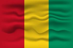 golvend vlag van de land Guinea. vector illustratie.