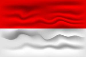 golvend vlag van de land Indonesië. vector illustratie.