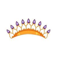 diamant tiara kroon tekenfilm vector illustratie