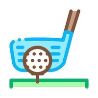 golf putter bal icoon vector schets illustratie