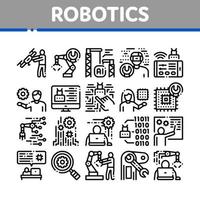 robotica meester verzameling pictogrammen reeks vector