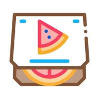 pizza doos icoon vector schets illustratie