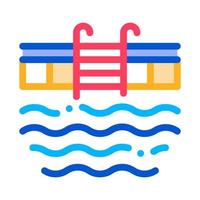 zwembad ladder icoon vector schets illustratie