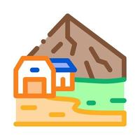 woon- gebouwen in hooglanden icoon vector schets illustratie