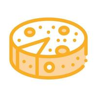 hoofd van kaas icoon vector schets illustratie