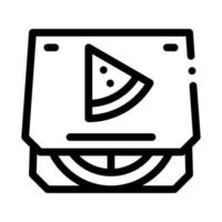 pizza doos icoon vector schets illustratie