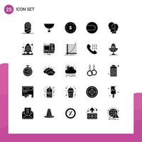 25 creatief pictogrammen modern tekens en symbolen van shuttle gevoelens yen empathie hoed bewerkbare vector ontwerp elementen