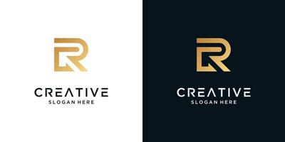 brief r logo ontwerp inspiratie vector