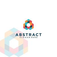 vol kleur abstract veelhoek ontwerp logo vector