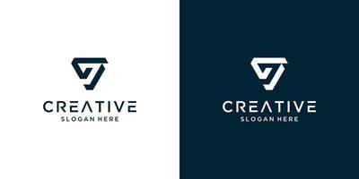 minimalistische elegant brief v logo ontwerp vector