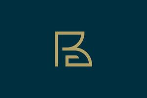 gouden brief b logo ontwerp inspiratie vector