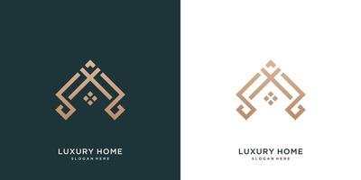 minimalistische elegant huis ontwerp logo vector