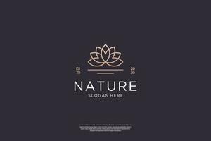 luxe lotus bloem logo ontwerp inspiratie vector