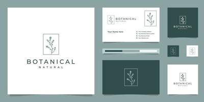 elegant botanisch logo ontwerp embleem, symbool voor schoonheid, Gezondheid, en natuur vector