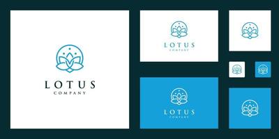 lotus bloem logo ontwerp vector