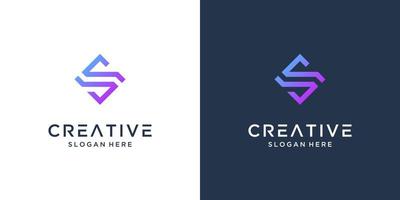 brief s abstract logo inspiratie vector