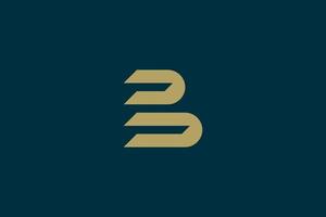 luxe brief b logo ontwerp inspiratie vector