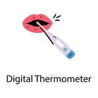 modieus digitaal thermometer vector