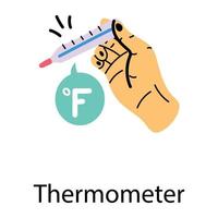 trendy thermometerconcepten vector