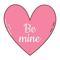 hand- getrokken hart voor Valentijn dag. ontwerp elementen voor affiches, groet kaarten, banners en uitnodigingen. vector