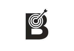 brief b succes doelwit logo ontwerp vector