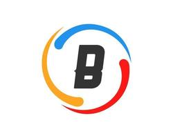 letter b technologie logo ontwerp vector