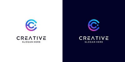 modern brief c logo ontwerp inspiratie vector