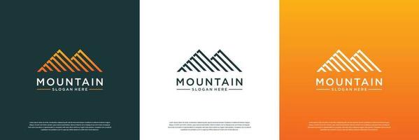 abstract berg logo ontwerp vector