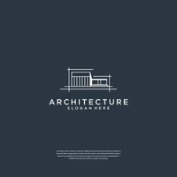 architectuur logo met voering concept gebouw echt landgoed logo ontwerp inspiratie vector