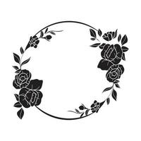 kunst verzameling van natuurlijk bloemen kruiden bladeren bloemen in silhouet stijl. decoratief schoonheid elegant illustratie voor hand- getrokken bloemen ontwerp vector